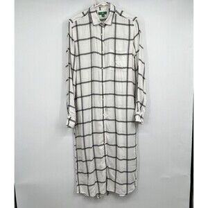 NWOT DIP Tunic Bathing Suit Cover Light Cardigan Western Hippie Boho Window Pane